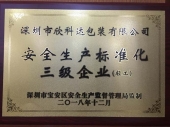 安全生產(chǎn)標準化三級企業(yè)